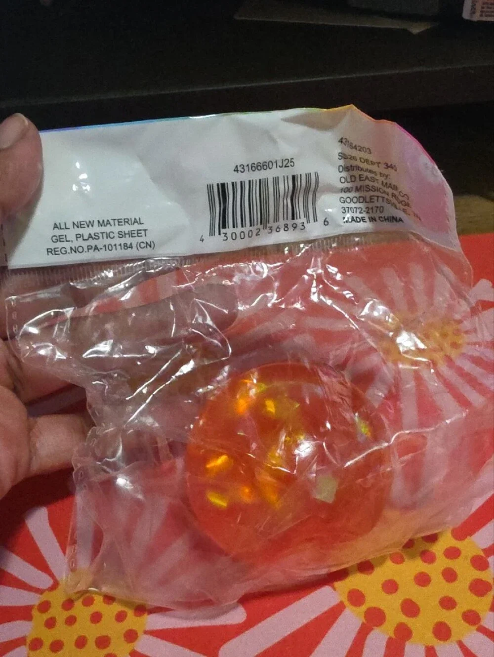 Squeeze Brand Orange Iridescent Stress Ball